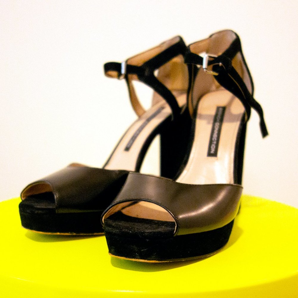 Black French Connection High-Heel Sandals